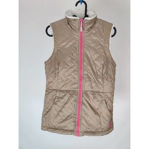 (V) Mountain Hardwear Women jacket vest reversible fleece winter sz XS RARE
